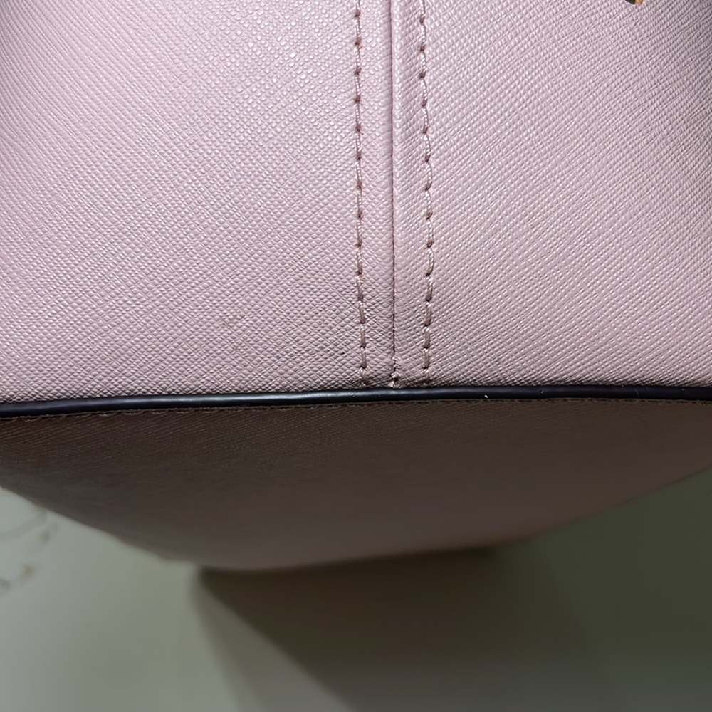 Michael Kors Light Pink Tote with Cutout Gold Accents - Picture 14 of 16